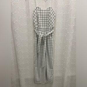 Black and white Flare pant jumpsuit